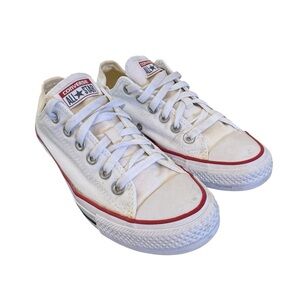 Converse all star classic low top White canvas tennis shoes Sneakers women’s 7.5